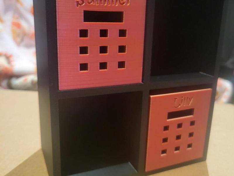 !kea Kallax Organizer and Bins - 1/10 Scale