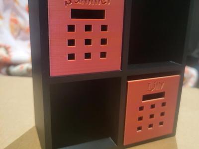 !kea Kallax Organizer and Bins - 1/10 Scale