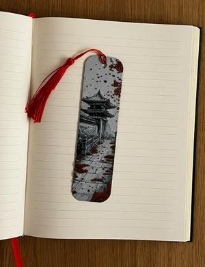 Japanese Castle & Cherry Blossom Bookmark Hueforge