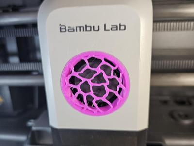 Voronoi Fan Cover - P1S/P1P - FOR 0.2 Nozzle ONLY!