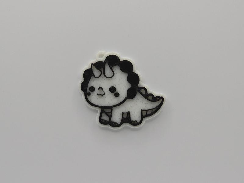Cute Triceratops Keychain