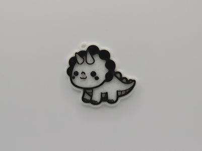 Cute Triceratops Keychain