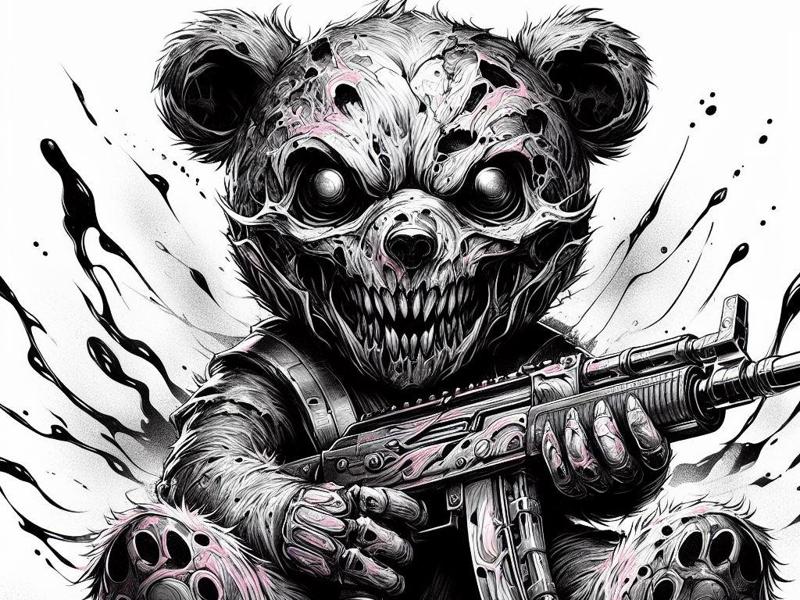 Zombie teddy bear