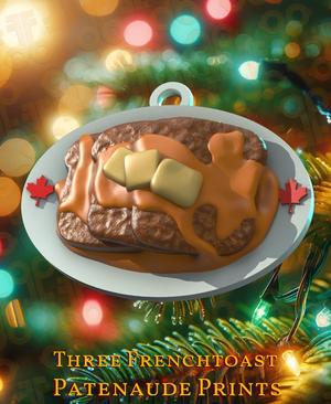 Three French Toast Christmas Tree Ornament 