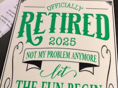 Retirement plate 2025 - 3 colors ready