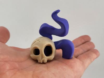kawaii skull smoke