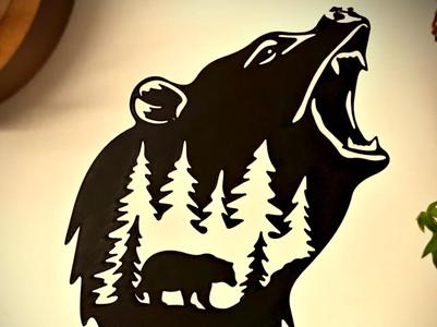 Bear wall art