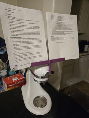 Recipe Holder for Kitchen Aid Stand Mixer