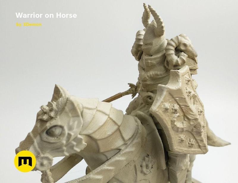 Warrior on horse - kit for 3D printing