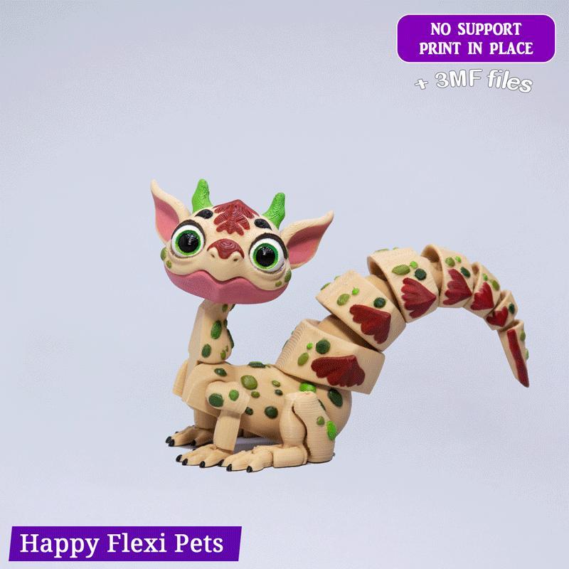Elcid the cute baby Dragon articulated flexi toy (STL & 3MF)