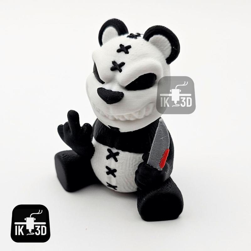 Naughty Panda Flipping the Bird / 3MF Included / No Supports