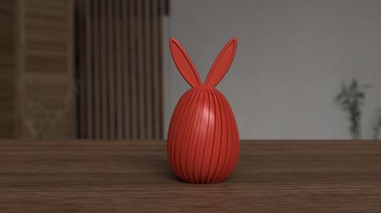 Twisty Easter egg with bunny ears