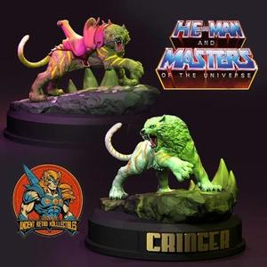 Cringer Battle Cat MOTU He Man STL files 3D printing collectibles fanarts by CG Pyro