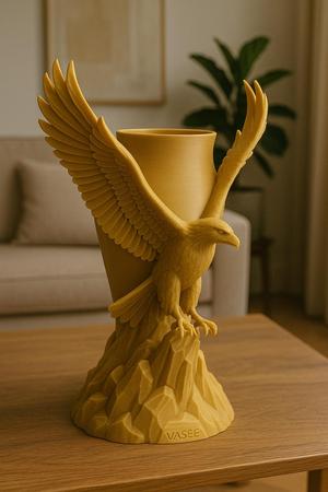 Eagle-shaped vase art organizer for proud design