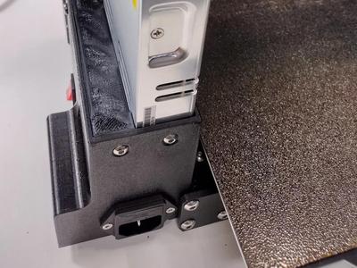 Meanwell LRS-350 RSP-320 PSU cover for Prusa Mk3 with rear AC/Mains receptacle