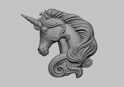 Unicorn 3d print model head