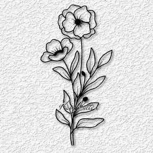 minimalist flowers wall art floral garden home decor