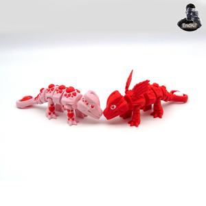 Heart Dragon – articulated – print in place