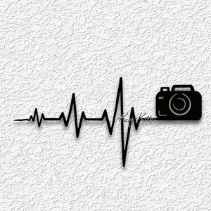 love of photography heartbeat wall art camera home decor