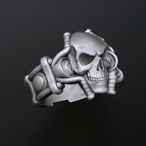 Skull Biker Ring