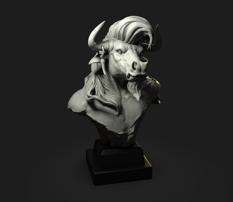 Minotaur bust