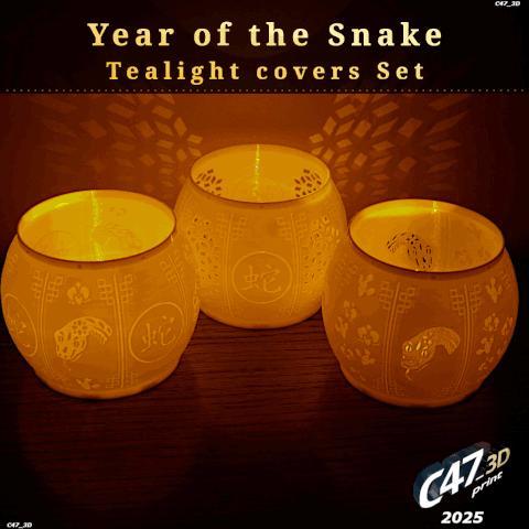 Year of the Snake – Tealight Covers