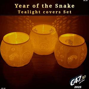 Year of the Snake – Tealight Covers