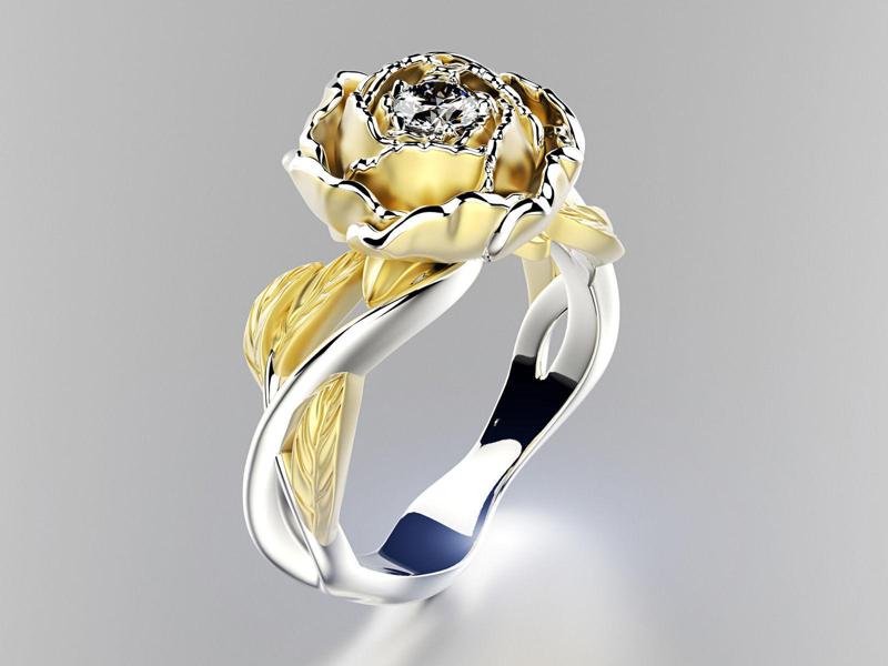 Peony fashion ring 0004