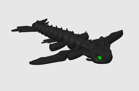 Articulated Toothless from How To Train Your Dragon