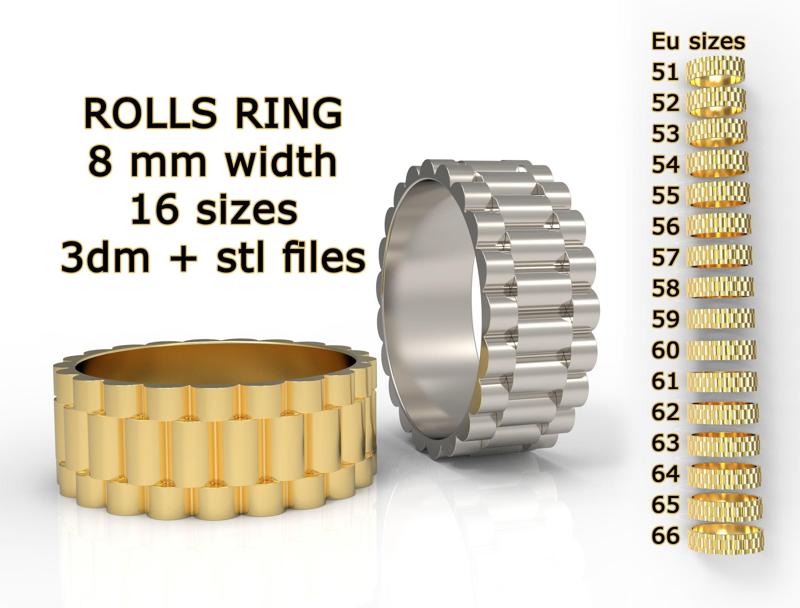 Rolls ring  8 mm  wide