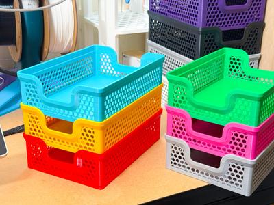140x200mm Stacking Basket - Ultra Slim 58mm tall
