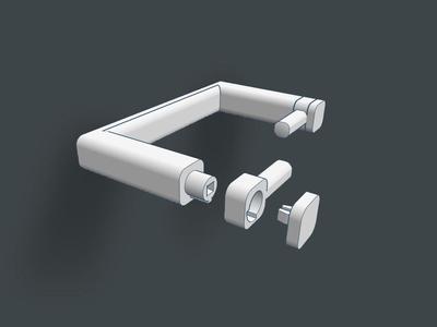 Minimalist quick change toilet paper holder [V2.3c]