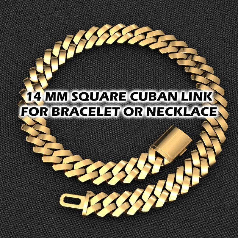 14 MM MIAMI CUBAN LINK CHAIN FOR BRACELET OR NECKLACE
