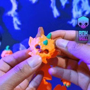 PUMPKIN DRAGON - FLEXI - ARTICULATED FIGURE, PRINT-IN-PLACE, CUTE