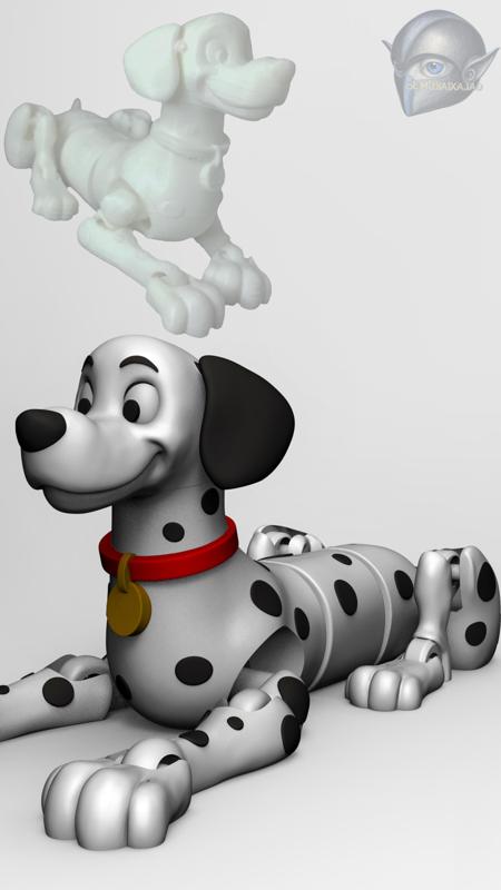 Fully Flexible Dalmatian Dog Toy