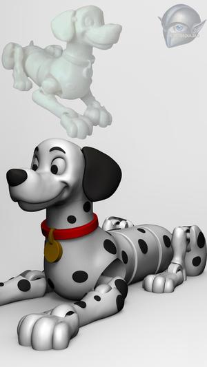 Fully Flexible Dalmatian Dog Toy