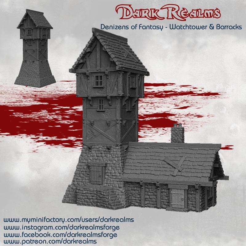 Dark Realms Denizens of Fantasy - Watchtower & Barracks