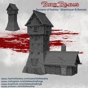 Dark Realms Denizens of Fantasy - Watchtower & Barracks