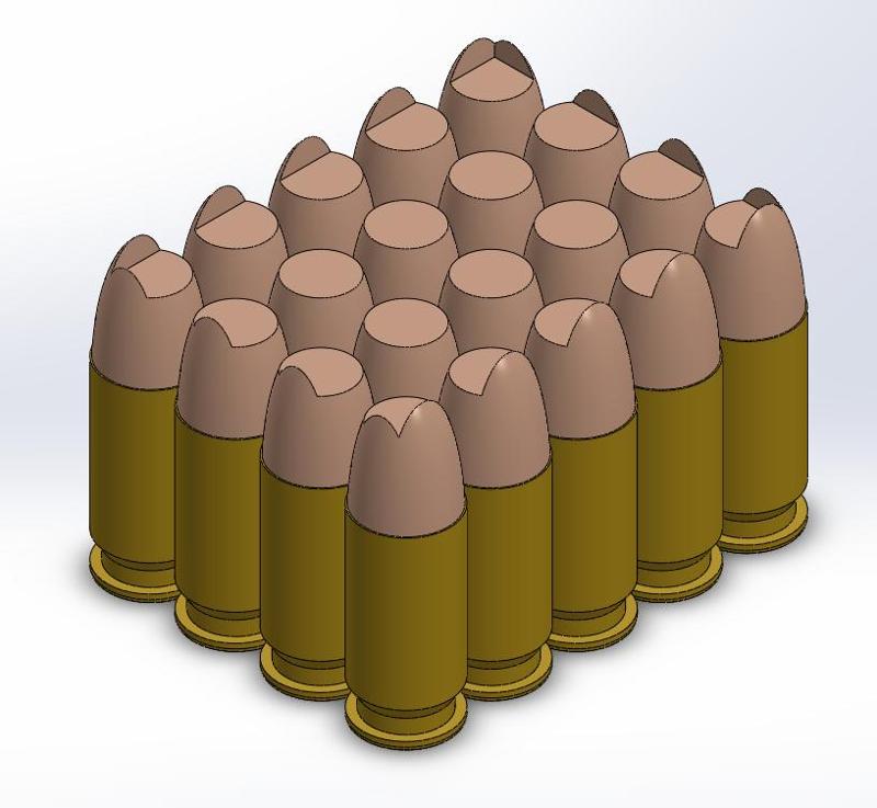 9mm Bullet Feet