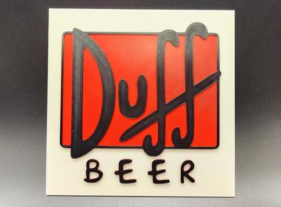 Simpson's Duff Beer Sign 3 Color