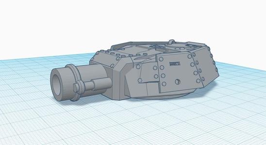 Leman Russ T34 Bull Dog Turret, 40k Mod 