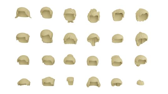 TwindBricks3D - Minifigures Hair pack 10