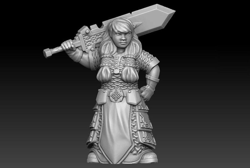 Dwarven warrior remake of PollyGrimms female dwarf warrior 