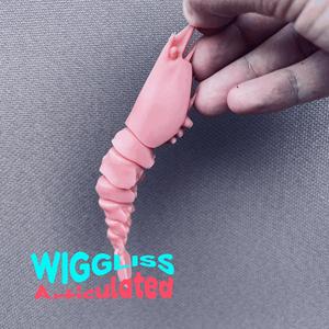 WIGGLISS - Shrimp / articulated toy / 3D model print / sla / pla / STL / OBJ