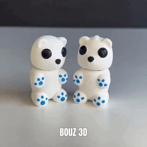 Little Polar Bear-Bouz3d-keychain