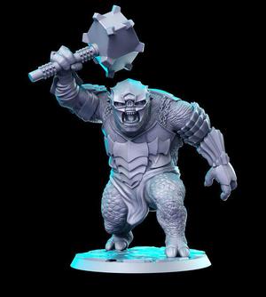Troll The Hobbit The Lord of the Rings LOTR 32mm Pre-supported