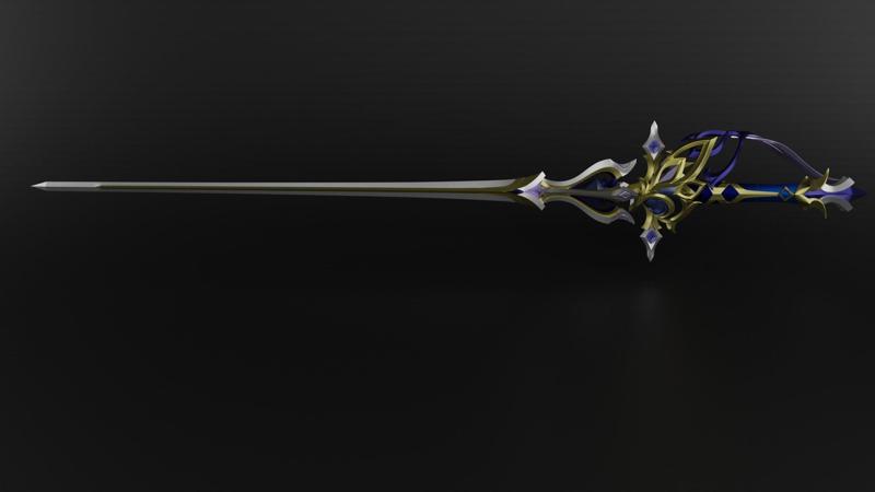 Genshin impact Absolution Clorinde Sword 3d print model