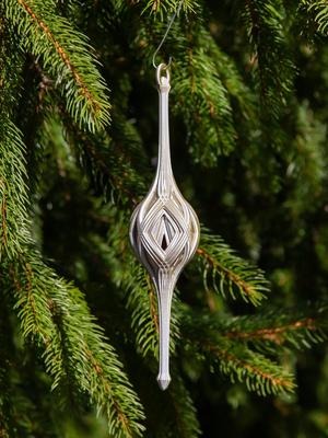 Diamond Swoop Christmas Stretch Ornament 2024