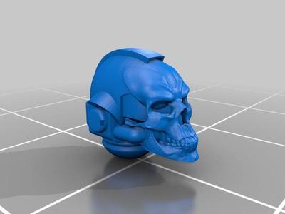 Spooky skull-headed priest helmet