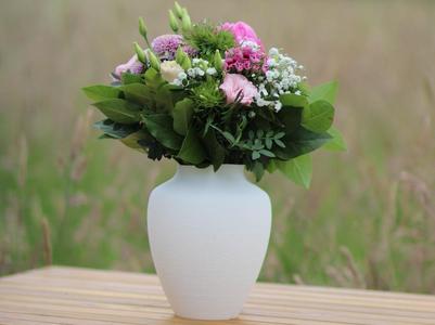 White large jug-shaped textured vase